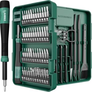 64PCS Mini Precision Screwdriver Set with Torx, Triwing, Pentalobe Star, Electronic Repair Tool Kit for Computer, PC, Laptop, Macbook, Phone, PS4 PS5, XBOX, Switch, Eyeglasses, Ring Doorbell