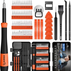 Micro Screwdriver Set 64 in 1 Magnetic Screwdriver Set with Torx, Triwing, Pentalobe Star, Electronic Repair Tool Kit for Computer, PC, Laptop, Phone, PS5, XBOX, Switch, Eyeglasses