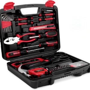 Home Repair Tool Kit - 149 Pieces Basic Home Repair Tool Set, General Mechanic Tool Set, General Household Tool Kit with Plastic Toolbox, Perfect for Homeowner, Office & College Repairs