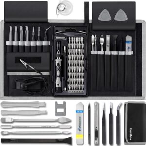 80 IN 1 Professional Computer Repair Tool Kit, Precision Screwdriver Set with 56 Bits, Magnetic Screwdriver Set for Laptop, PC, MacBook, Tablet, iPhone, PS4, Electronics, Gamer Tech Gifts for Men