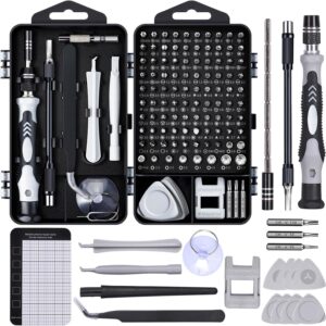 122 in 1 Precision Computer Screwdriver Kit, Laptop Screwdriver Sets with 101 Magnetic Drill Bits, Computer Accessories, Electronics Tool Kit Compatible for Tablet, PC, iPhone, PS4 Repair