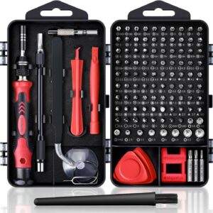 Precision Screwdriver Set, 122 in 1 Computer Screwdriver Kit, Laptop Screwdriver Sets with 101 Magnetic Drill Bits, Electronics Tool Kit Compatible for Computer, Tablet, PC, iPhone, PS4 Repair