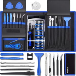 80 IN 1 Professional Computer Repair Tool Kit, Precision Screwdriver Set with 56 Bits, Magnetic Screwdriver Set for Laptop, PC, MacBook, Tablet, iPhone, PS4, Electronics, Gamer Tech Gifts for Men