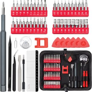 UnaMela Electronics Small Screwdriver Set: 57 PCS Mini Precision Repair Tool Kit with Magnetic Bits for Computer PC Laptop Phone Switch PS4 Xbox Tablet DIY Home